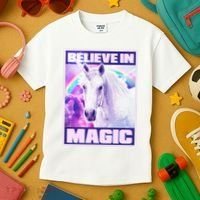 Vote Unicorn Believe in Magic Kids T-Shirt thumb 3