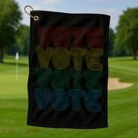 Vote Vote Vote Golf Towel thumb 1