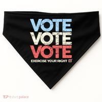 Vote Vote Vote Exercise Your right USA-Made Doggie Bandana thumb 0