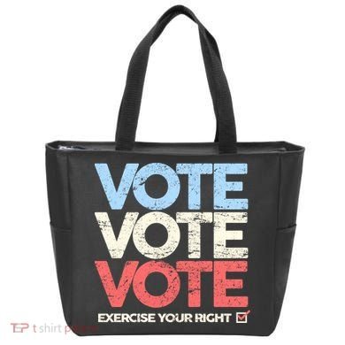 Vote Vote Vote Exercise Your right Tote Bag