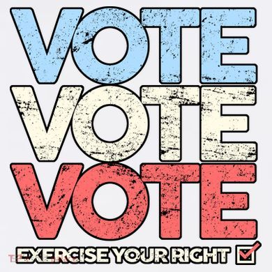 Vote Vote Vote Exercise Your right Garment-Dyed Sweatshirt