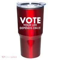 VOTE Your Life Depends On it Tumbler thumb 0