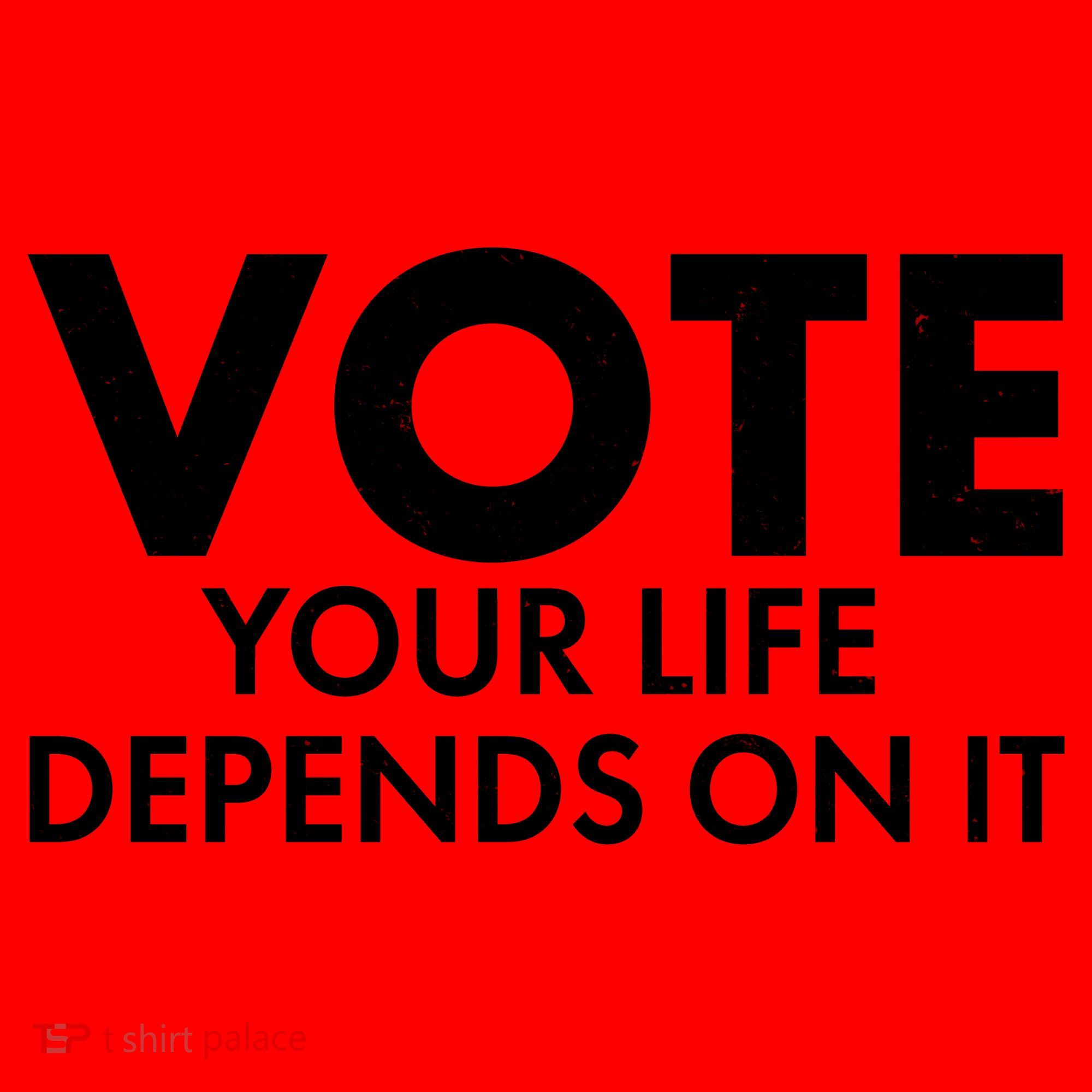 VOTE Your Life Depends On it Santa Hat