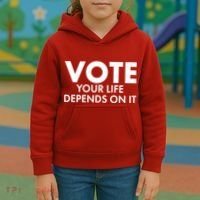 VOTE Your Life Depends On it Kids Hoodie thumb 3