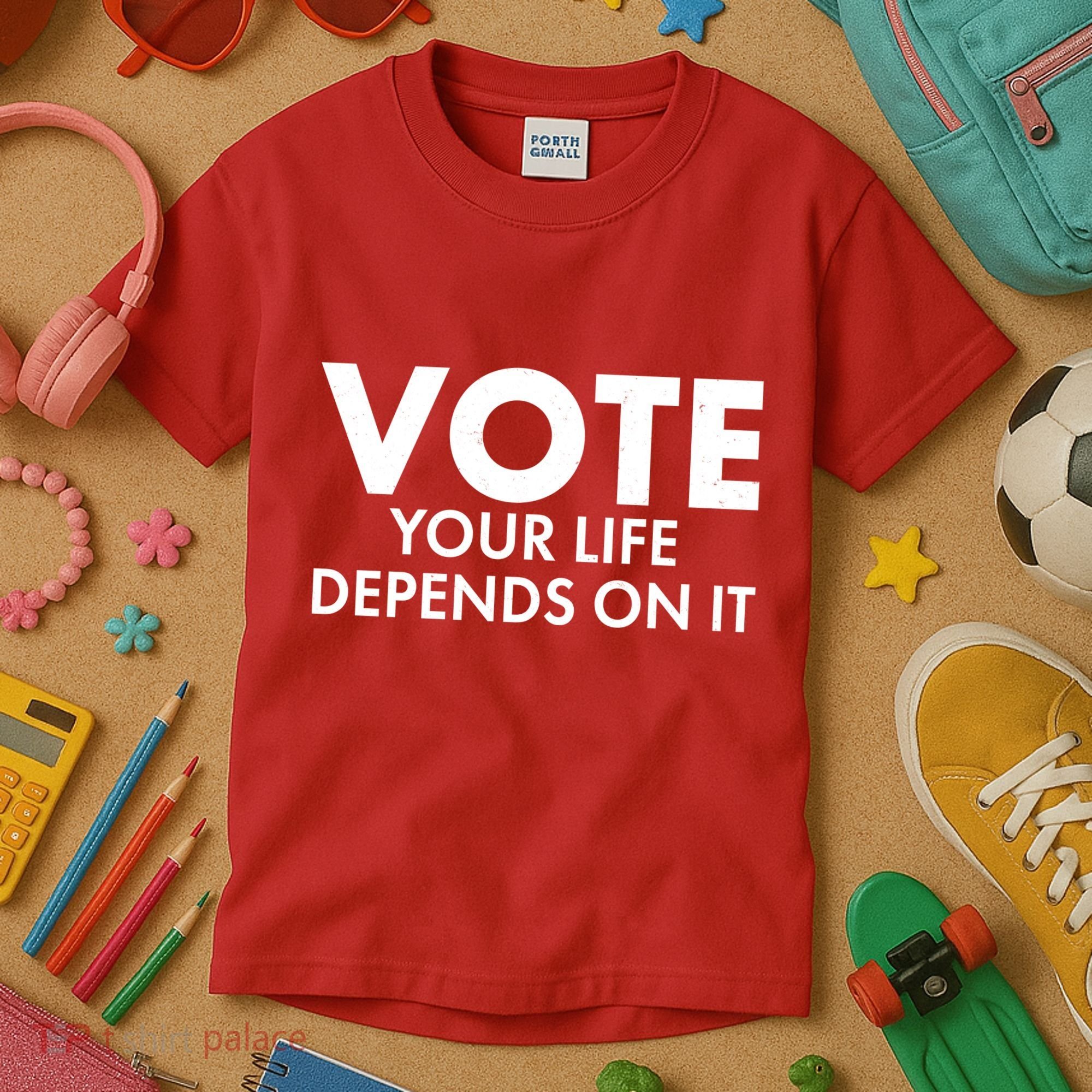 VOTE Your Life Depends On it Kids T-Shirt