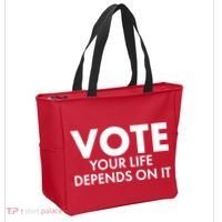 VOTE Your Life Depends On it Tote Bag thumb 2