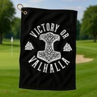 Victory Or Valhalla 1776 Golf Towel thumb 1