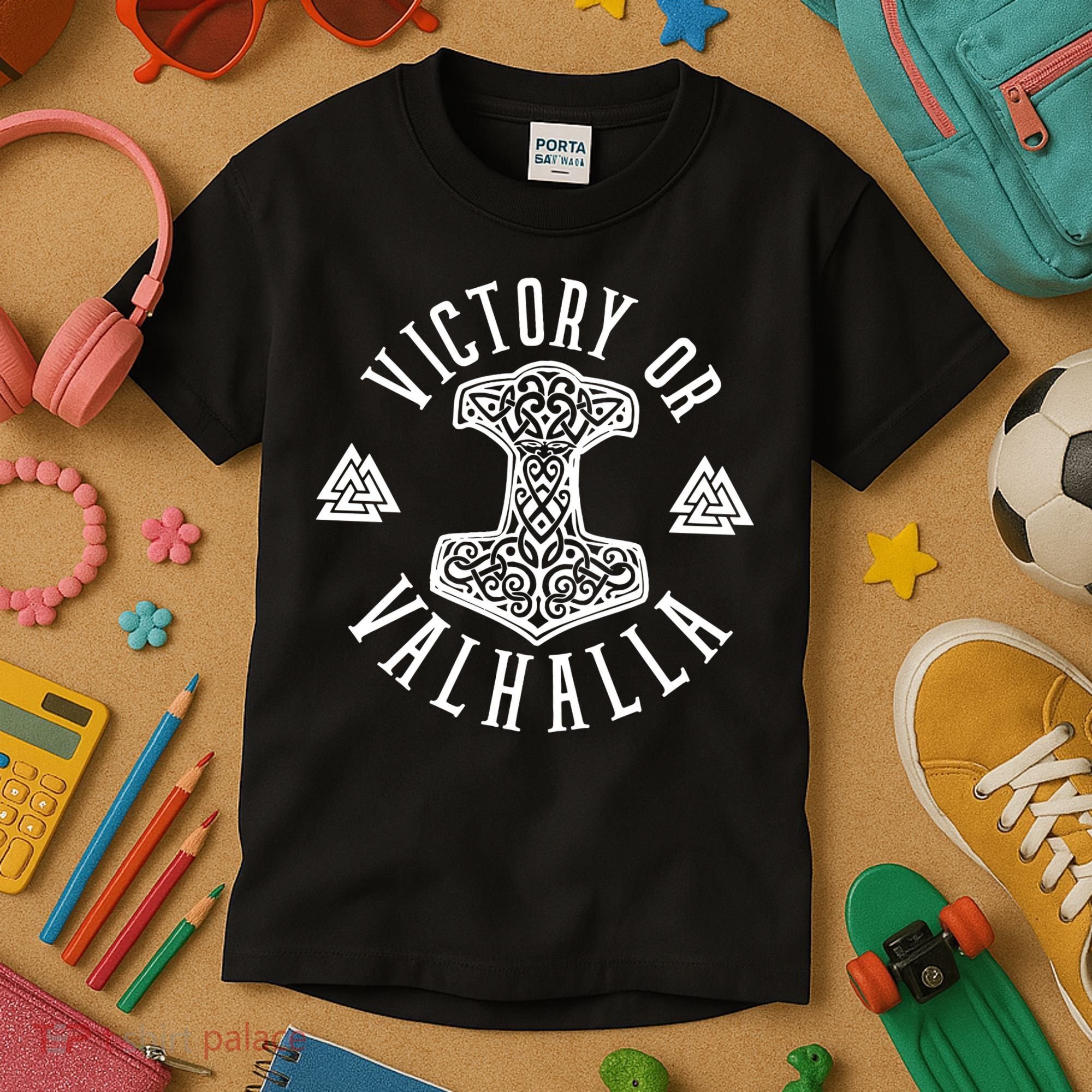 Victory Or Valhalla 1776 Kids T-Shirt