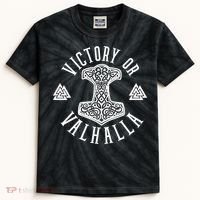 Victory Or Valhalla 1776 Kids Tie-Dye T-Shirt thumb 0