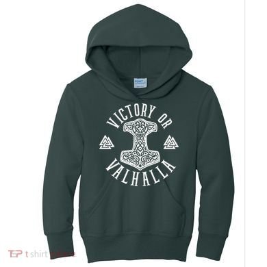 Victory Or Valhalla 1776 Kids Hoodie