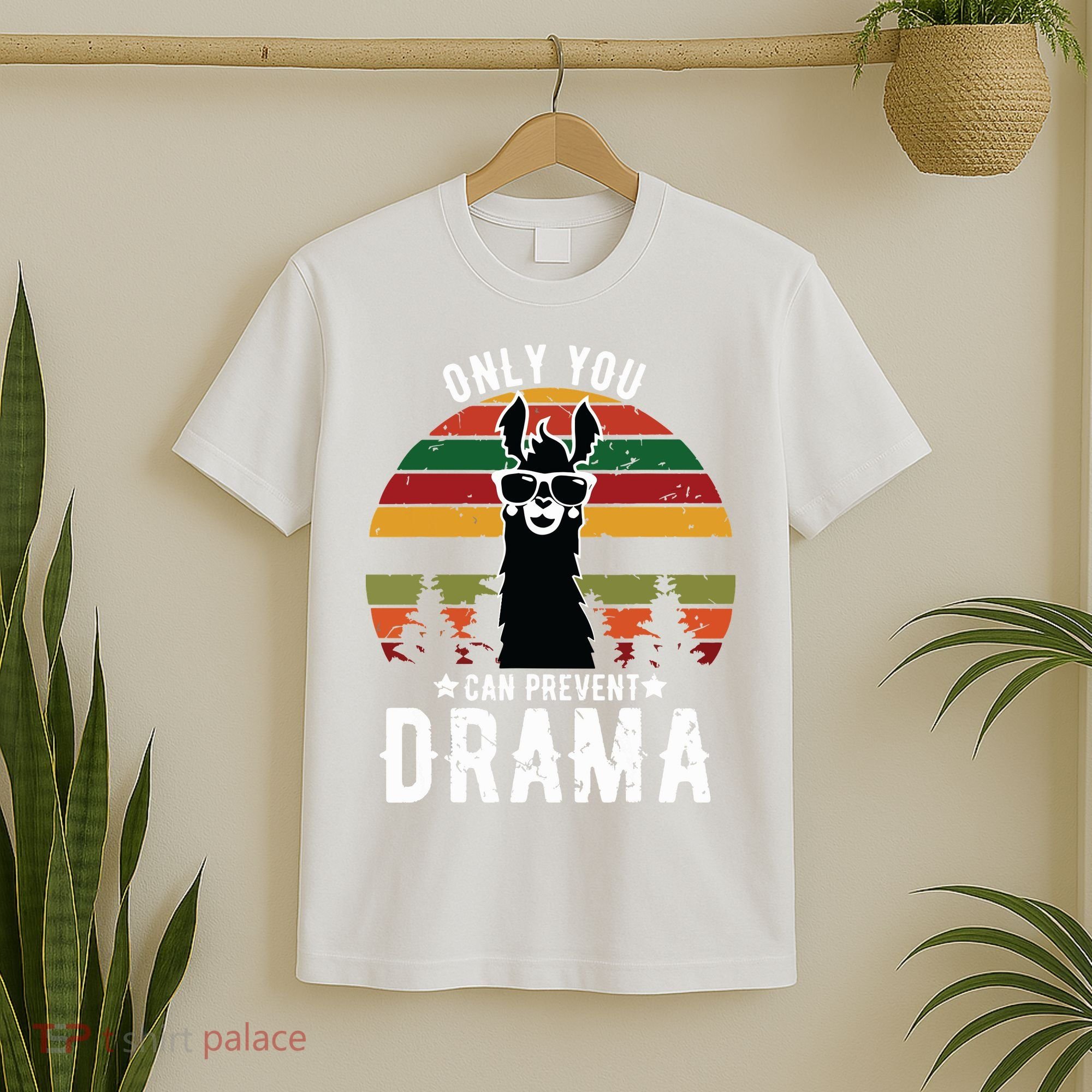 Vintage Only You Can Prevent Drama Llama Gift T-Shirt