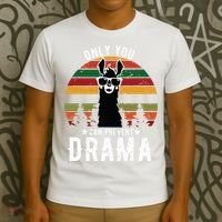 Vintage Only You Can Prevent Drama Llama Gift T-Shirt thumb 3