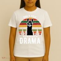 Vintage Only You Can Prevent Drama Llama Gift T-Shirt thumb 4