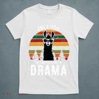 Vintage Only You Can Prevent Drama Llama Gift T-Shirt thumb 5