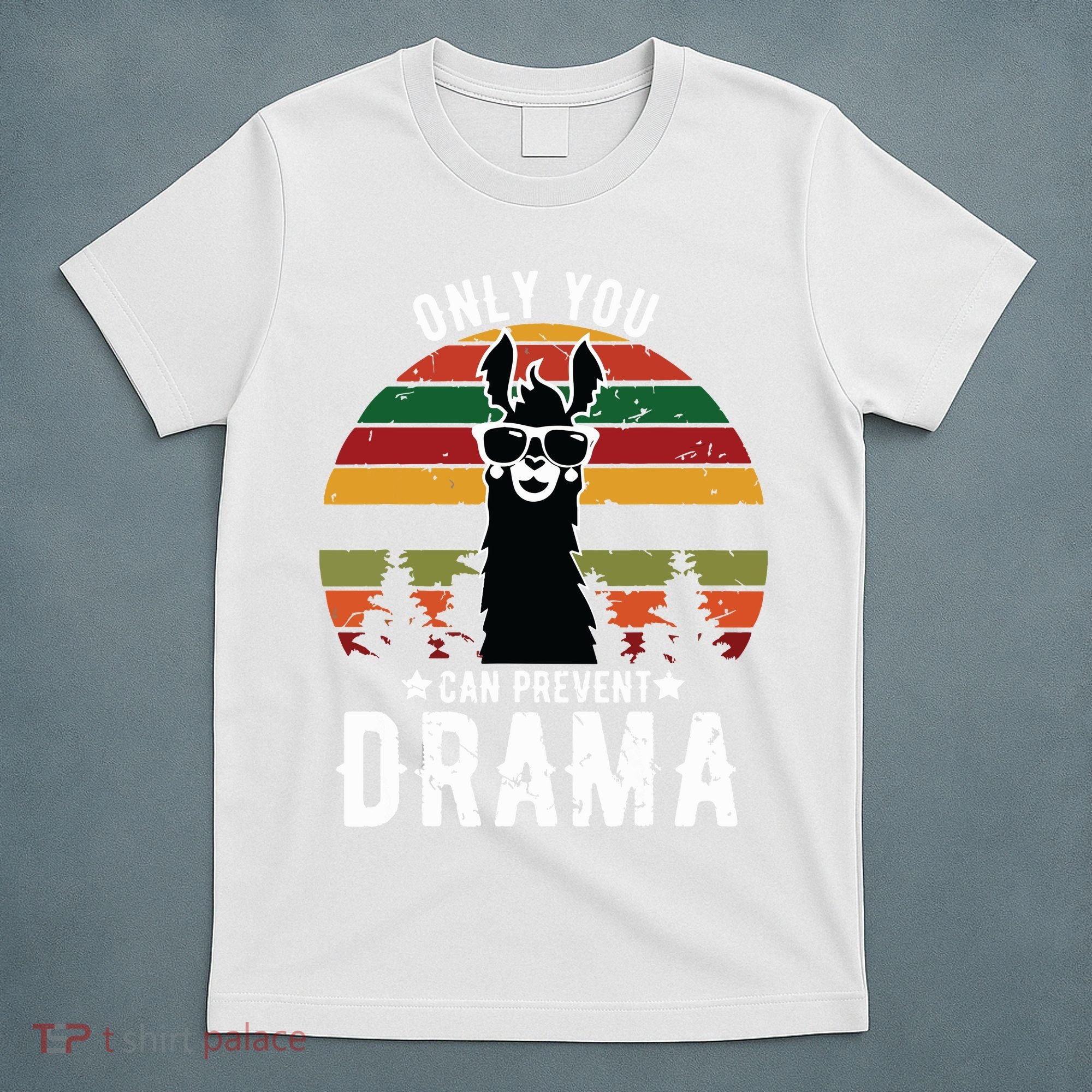Vintage Only You Can Prevent Drama Llama Gift T-Shirt
