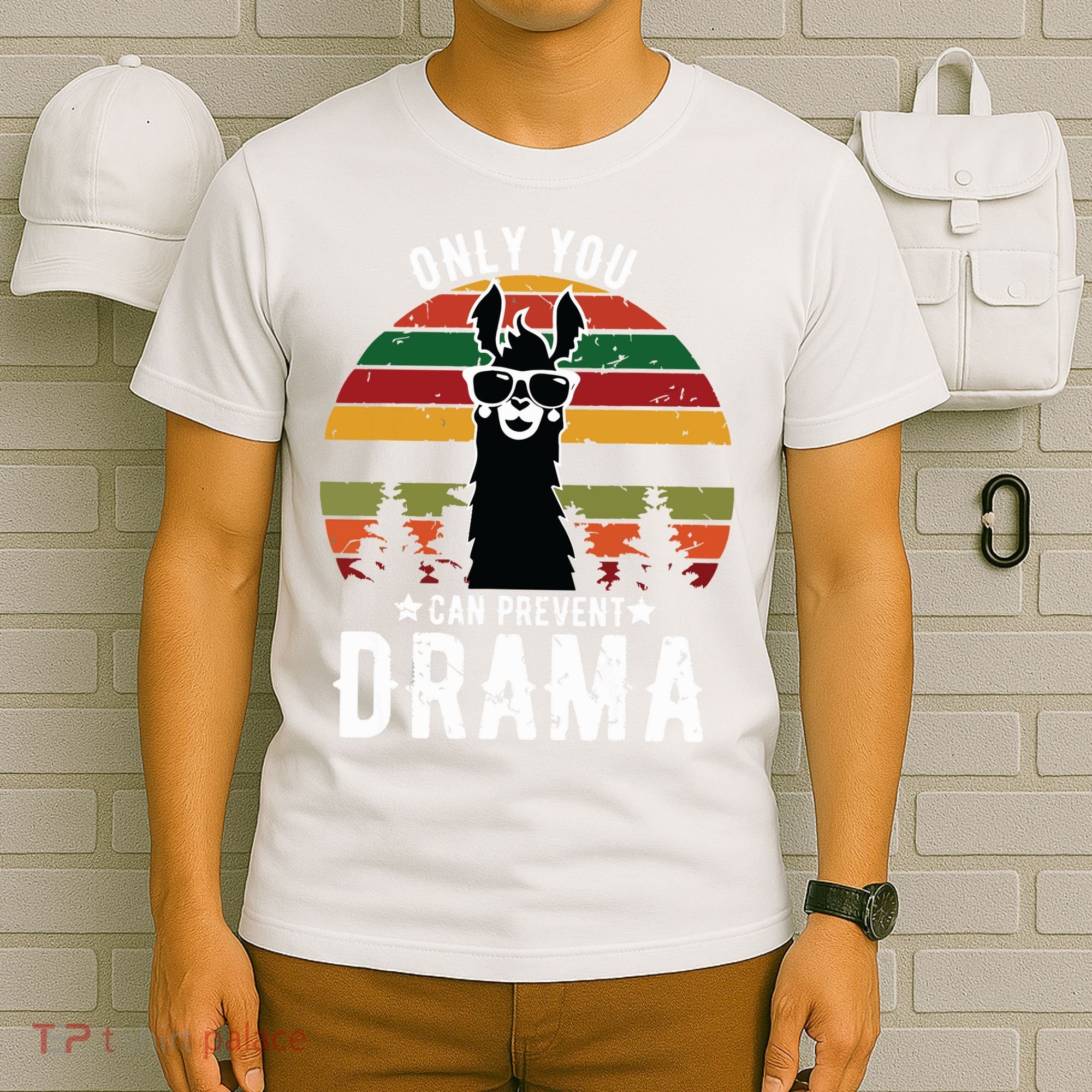 Vintage Only You Can Prevent Drama Llama Gift T-Shirt