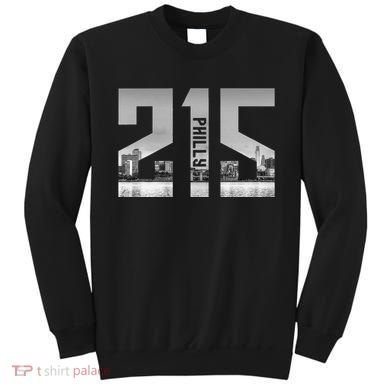 Vintage Philadelphia 215 Area Code Skyline Sweatshirt