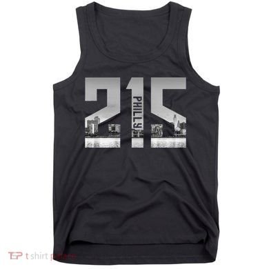 Vintage Philadelphia 215 Area Code Skyline Tank Top