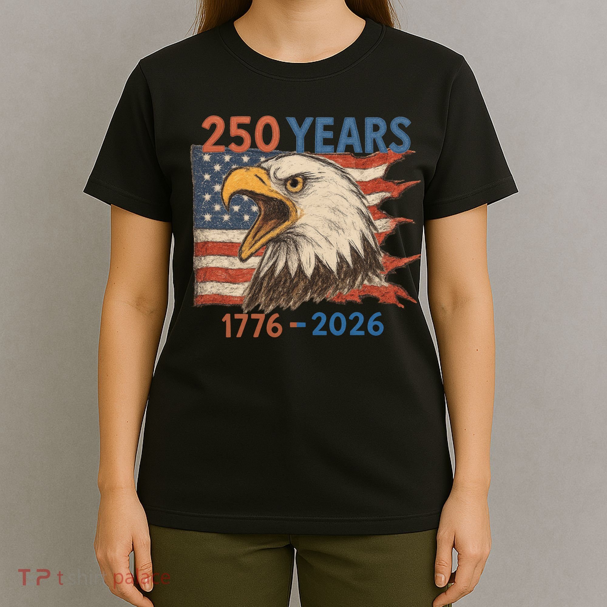 Vintage Patriotic 250th Anniversary America 1776-2026 T-Shirt
