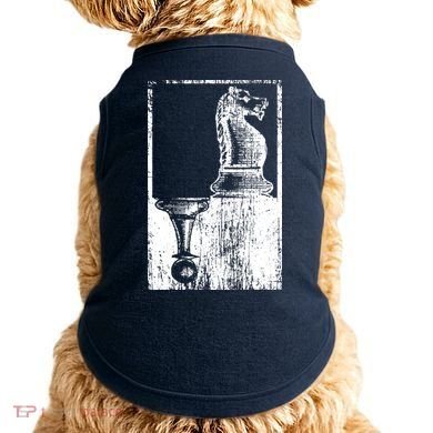 Vintage Pawn And Knight Shadow Chess Doggie Tank