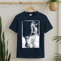Vintage Pawn And Knight Shadow Chess T-Shirt thumb 2