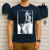 Vintage Pawn And Knight Shadow Chess T-Shirt thumb 6