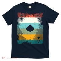 Vintage Poker Ace Of Spades Retro Cards T-Shirt thumb 0