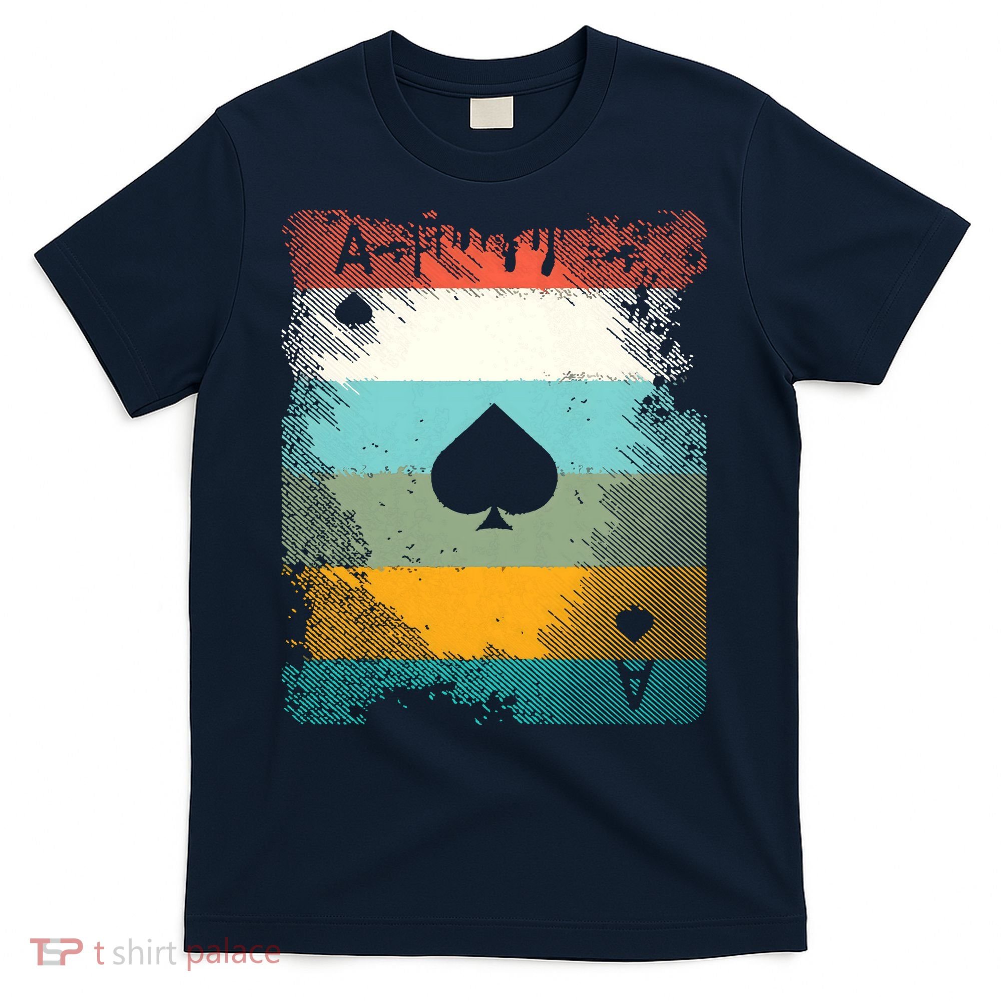 Vintage Poker Ace Of Spades Retro Cards T-Shirt