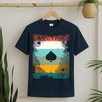 Vintage Poker Ace Of Spades Retro Cards T-Shirt thumb 2