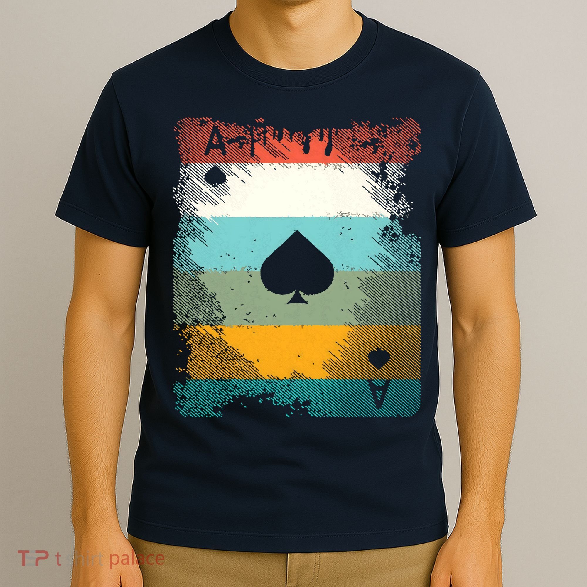 Vintage Poker Ace Of Spades Retro Cards T-Shirt