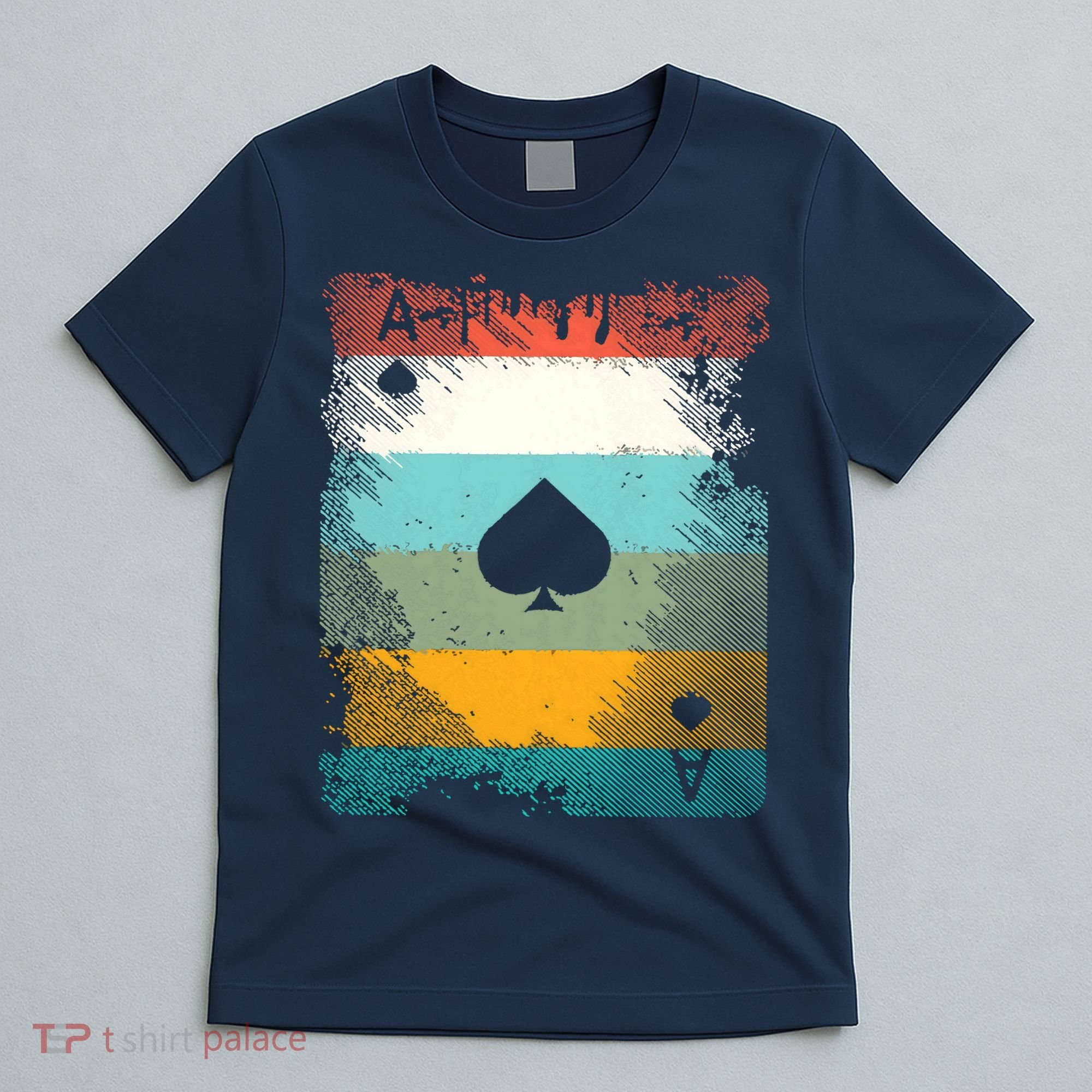 Vintage Poker Ace Of Spades Retro Cards T-Shirt