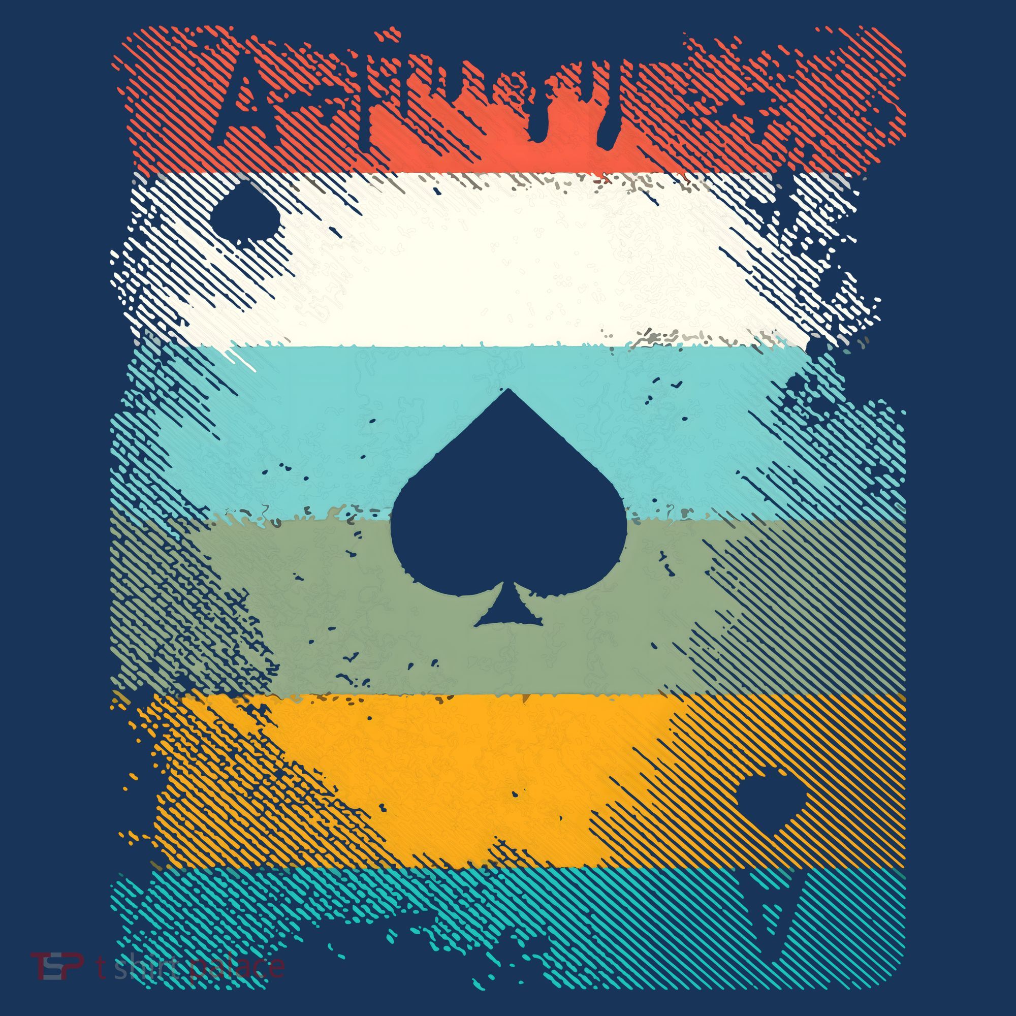 Vintage Poker Ace Of Spades Retro Cards T-Shirt