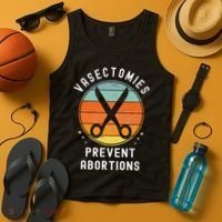 Vasectomies Prevent Abortions Retro Pro Choice Funny Novelty Tank Top thumb 4