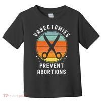 Vasectomies Prevent Abortions Retro Pro Choice Funny Novelty Toddler T-Shirt thumb 0
