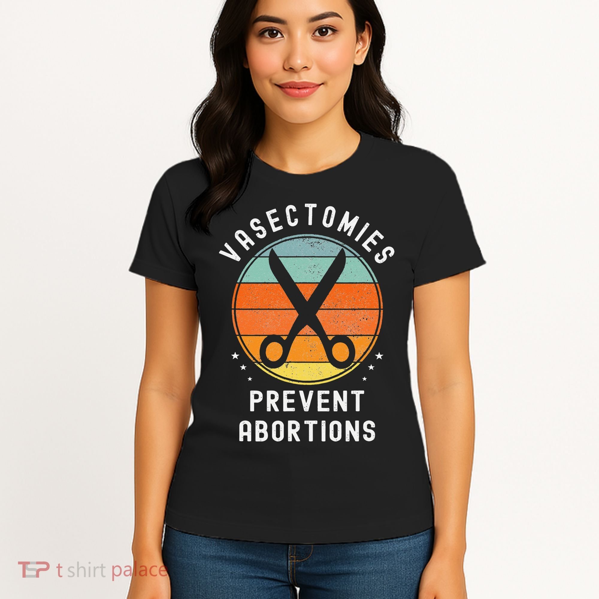 Vasectomies Prevent Abortions Retro Pro Choice Funny Novelty Women's T-Shirt