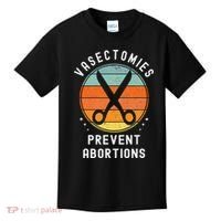 Vasectomies Prevent Abortions Retro Pro Choice Funny Novelty Kids T-Shirt thumb 0