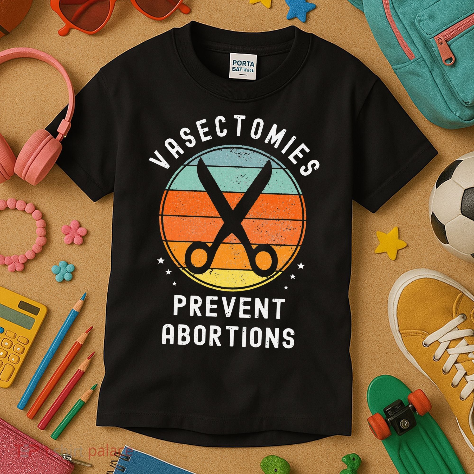Vasectomies Prevent Abortions Retro Pro Choice Funny Novelty Kids T-Shirt