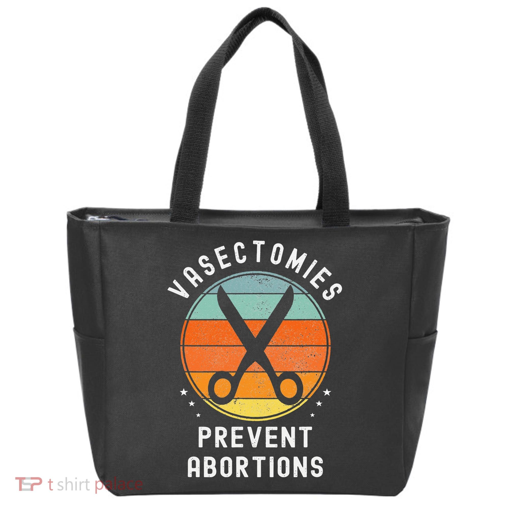 Vasectomies Prevent Abortions Retro Pro Choice Funny Novelty Tote Bag