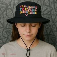 Vasectomies Prevent Abortions 's Pro Choice Feminist Bucket Hat thumb 3