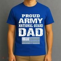 Vintage Proud Army National Guard Dad U S Military Gift T-Shirt thumb 3