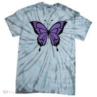 Vibrant Purple Butterfly Tie-Dye T-Shirt thumb 0