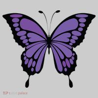 Vibrant Purple Butterfly Tie-Dye T-Shirt thumb 2