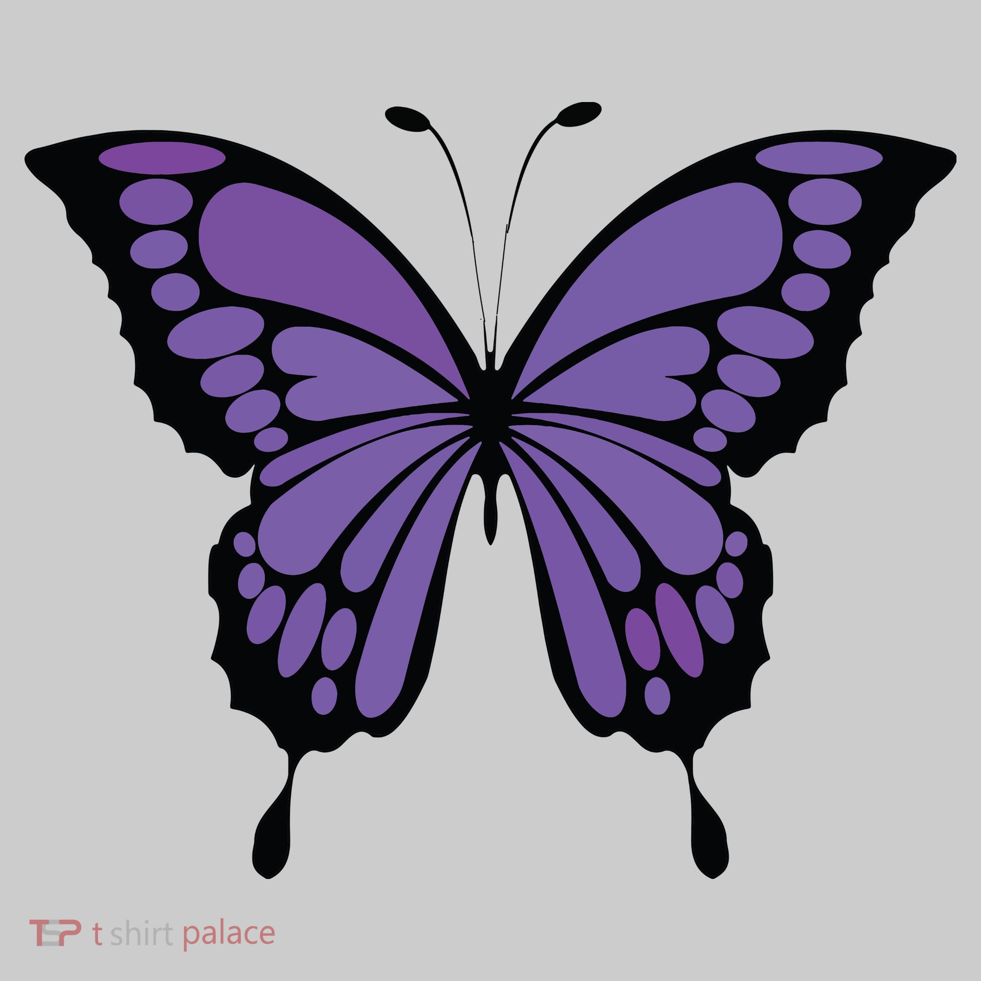 Vibrant Purple Butterfly Tie-Dye T-Shirt