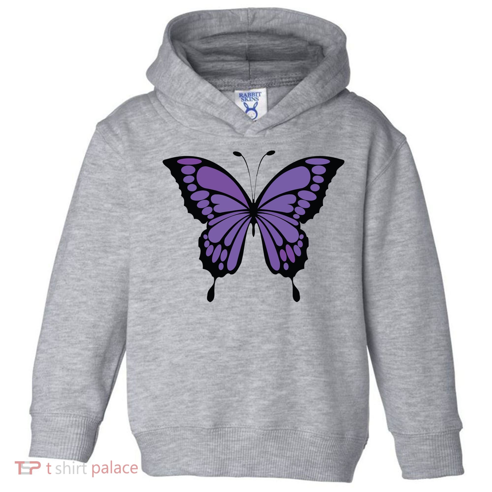 Vibrant Purple Butterfly Toddler Hoodie