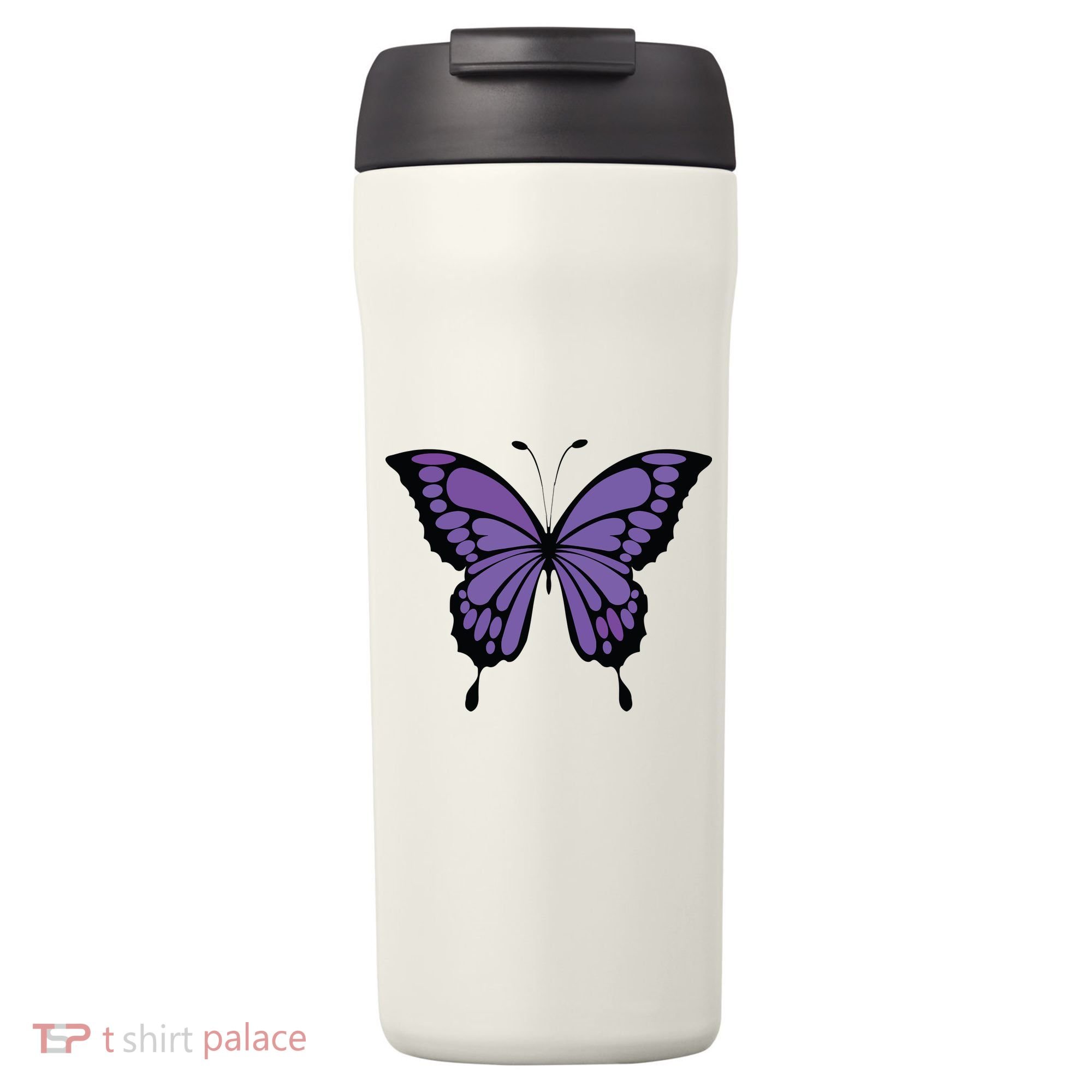 Vibrant Purple Butterfly 24oz Duet Stainless Steel Tumbler