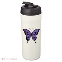 Vibrant Purple Butterfly 24oz Duet Stainless Steel Tumbler thumb 3