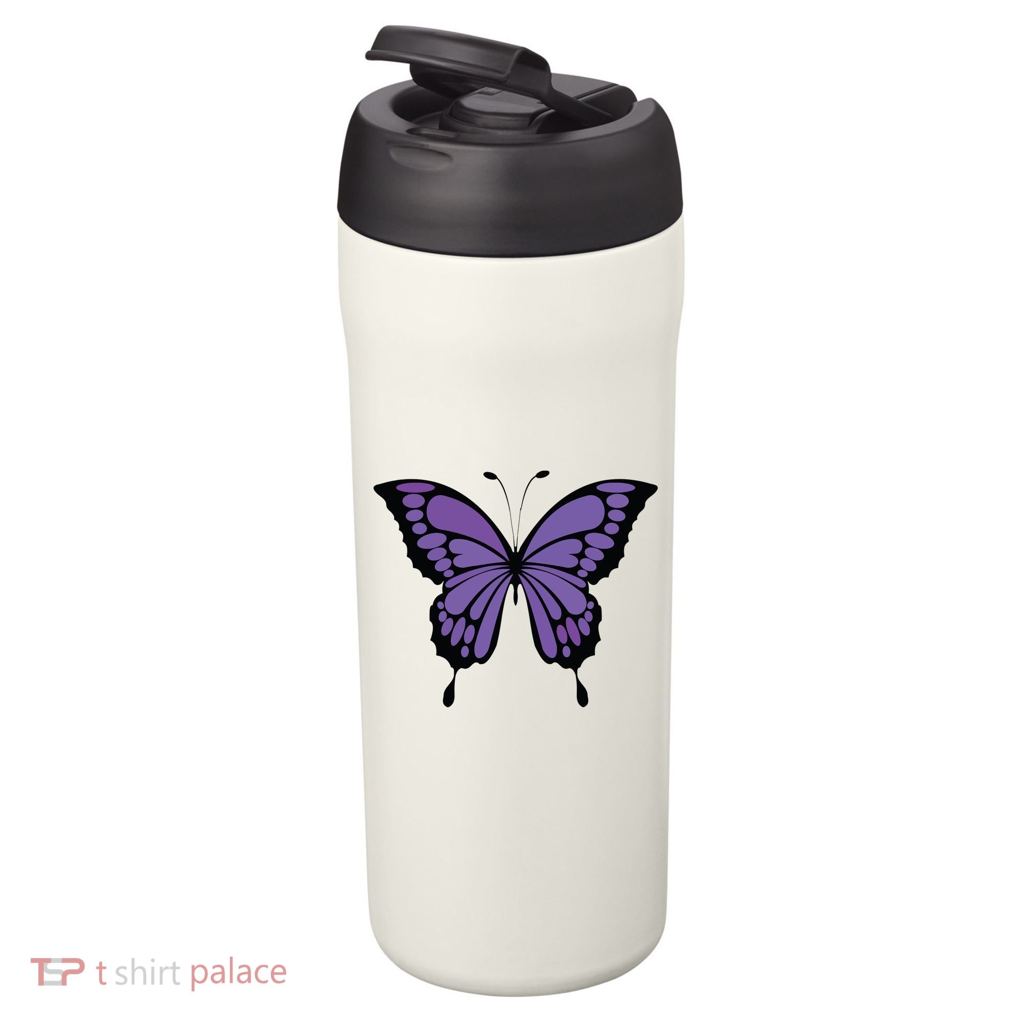 Vibrant Purple Butterfly 24oz Duet Stainless Steel Tumbler