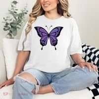 Vibrant Purple Butterfly Comfort Colors T-Shirt thumb 2