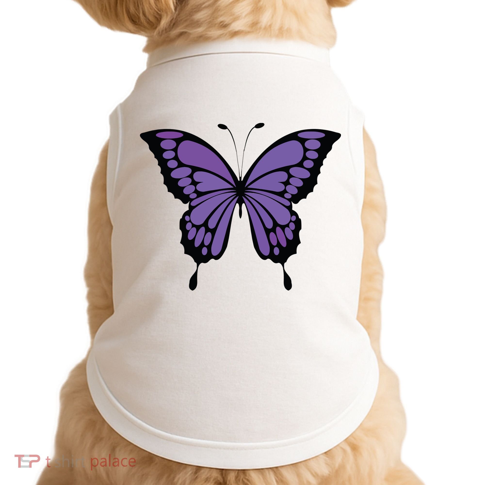 Vibrant Purple Butterfly Doggie Tank