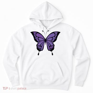 Vibrant Purple Butterfly Hoodie